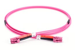 Kabel Digitus Optic Patch, LC / LC, Multimode, OM4, 50/125 µ, 7m - růžový