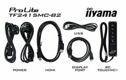 Dotykový monitor IIYAMA ProLite TF2415MC-B2, 23,8" kioskový VA LED, PCAP, 16ms, 315cd/m2, USB, VGA/HDMI/DP, černý