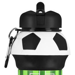 Spokey CORT Skládací silikonová láhev, ve tvaru fotbalového míče, 0,52 l