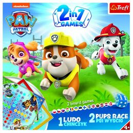 Soubor her 2v1 Člověče, nezlob se, Psí závod Tlapková patrola/Paw Patrol v krabici 24,5x24,5x5cm