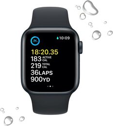 Hodinky Apple Watch SE GPS, 40mm Midnight Aluminium Case with Midnight Sport Band - Regular - Rozbaleno