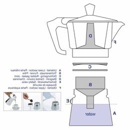 KELA Konvice na espresso Italia 9 šálků černá KL-10555