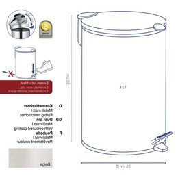 KELA Koš odpadkový Mats bílá matná 12l KL-10644