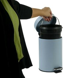 KELA Kosmetický koš Monaco kov modrá 3l KL-24290