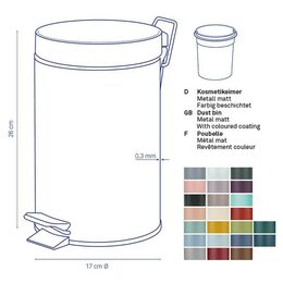 KELA Kosmetický koš Monaco kov červená 3l KL-24297