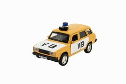 Teddies Policejní auto VB kov/plast 11,5cm na zpětné natažení na baterie se zvukem