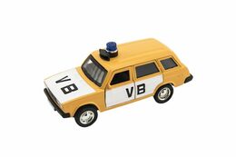 Teddies Policejní auto VB kov/plast 11,5cm na zpětné natažení na baterie se zvukem