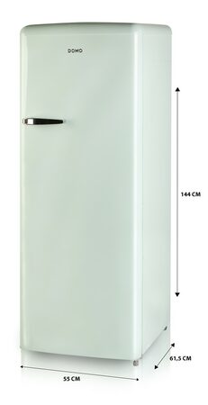 Retro lednice s mrazákem uvnitř - zelená - DOMO DO91701R, Objem chladničky: 194