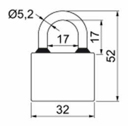 Visací zámek Richter RV.OVAL32