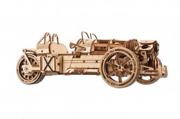 Ugears 3D dřevěné mechanické puzzle Tříkolka UGR-S