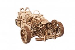 Ugears 3D dřevěné mechanické puzzle Tříkolka UGR-S