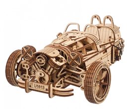 Ugears 3D dřevěné mechanické puzzle Tříkolka UGR-S
