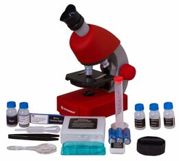 Bresser Junior 40x-640x Microscope, red (70122)