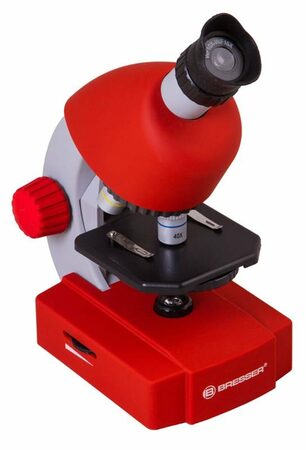 Bresser Junior 40x-640x Microscope, red (70122)