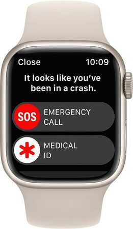 Hodinky Apple Watch Series 8 GPS, 45mm Starlight Aluminium Case with Starlight Sport Band - Regular