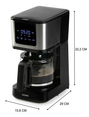 Překapávač na kávu 2v1 s termohrnkem - DOMO DO733K, Objem konvice: 1,25 l, Objem