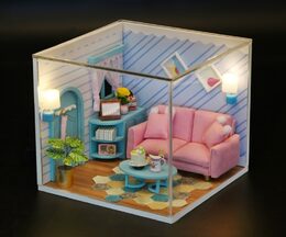 2Kids Toys miniatura domečku Slunný obývací pokoj