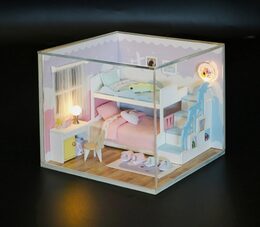 Dvěděti miniatura domečku Ložnice sladkých snů
