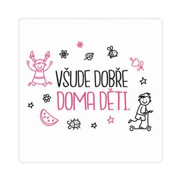 Dámské tričko - Všude dobře, doma děti, vel. L