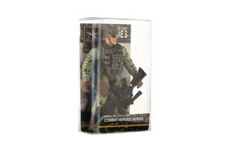 Voják se zbraní plast 10cm mix druhů v plastové krabičce 6x11x3cm 24ks v boxu
