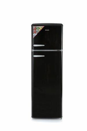 Retro lednice s mrazákem nahoře - černá - DOMO DO929RKZ, Objem chladničky: 194 l