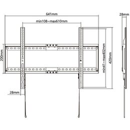 SHO 5210 FIXNÍ DRŽÁK TV 37"-80" STELL