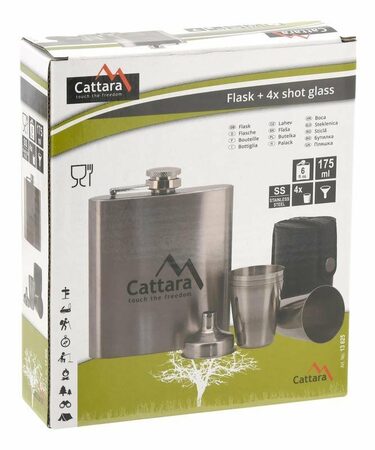 Láhev Cattara placatka 1 + 4 175ml