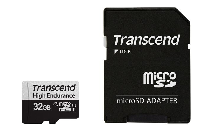 Transcend 32GB microSDXC 350V UHS-I U1 (Class 10) High Endurance paměťová karta,