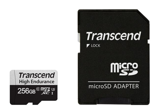 Transcend 256GB microSDXC 350V UHS-I U1 (Class 10) High Endurance paměťová karta