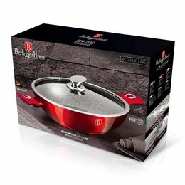 BERLINGERHAUS Pánev Wok s poklicí 30 cm Burgundy Metallic Line BH-7110
