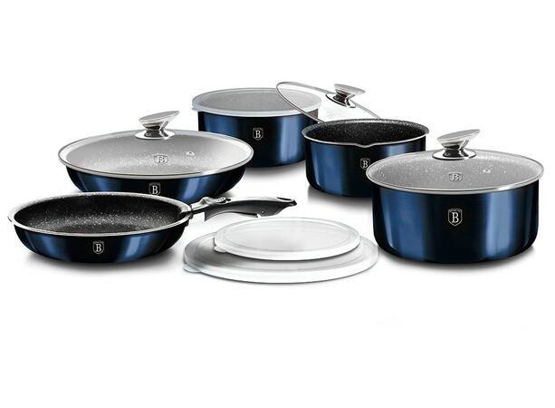BERLINGERHAUS Sada nádobí s odnímatelnou rukojetí 12 ks Aquamarine Metallic Line BH-6101
