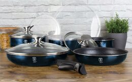BERLINGERHAUS Sada nádobí s odnímatelnou rukojetí 12 ks Aquamarine Metallic Line BH-6101