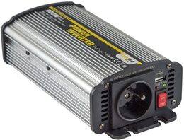 Napěťový měnič Carspa CAR600U-122 12V/230V+USB 600W, modifikovaná sinus (náhrada za CAR500-12)
