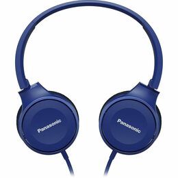 Panasonic RP-HF100E-A, drátové sluchátka, přes hlavu, skládací, 3,5mm jack, kabel 1,2m, modrá