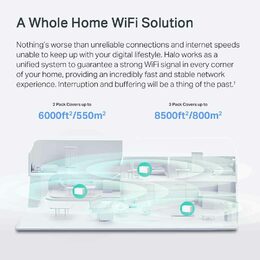 WiFi router TP-Link Mercusys Halo H90X(2-pack) WiFi 6, AX6000, 1x 2,5GLAN, 2x GLAN