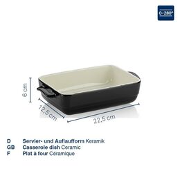 KELA Zapékací mísa keramická MALIN 32 x 19 cm šedá KL-15292