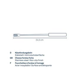 KELA Fondue vidlička MEYRIN 6 ks nerez/silikon antracit KL-16581