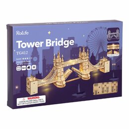 RoboTime dřevěné 3D puzzle most Tower Bridge svítící