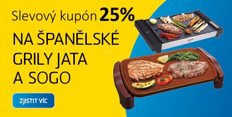 Slevový kupón 25% na veškeré grily španělských značek Jata a SOGO