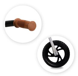 Odrážedlo MoMi BREKI s brzdou šedé