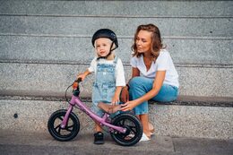 Odrážedlo MoMi BREKI s brzdou šedé