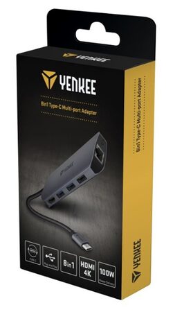 YTC 081 Multiport Hub USB C 8v1 YENKEE