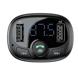 Bluetooth MP3 FM Transmiter Baseus s nabíjením 2xUSB 3.4A černý