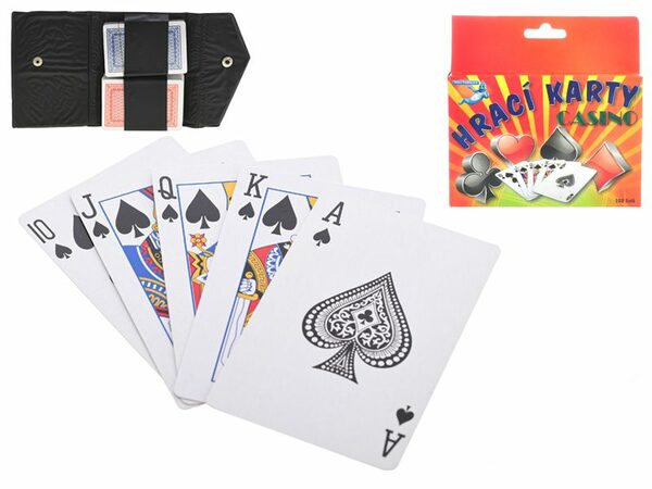 Mikro hrací karty CASINO 108ks s pouzdrem