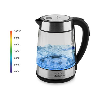 Rychlovarná konvice ETA Crystela Digi 7153 90000, černá/sklo