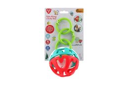 Chrastítko koule/přívěsek na kočárek plast 22cm na kartě  6m+