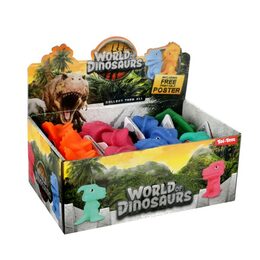 Dinosaurus gumový 8cm 5 druhů 12ks v boxu