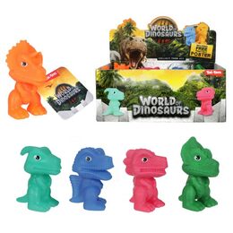 Dinosaurus gumový 8cm 5 druhů 12ks v boxu