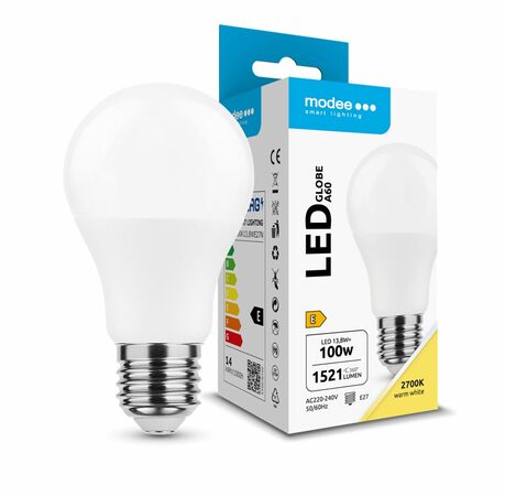 Modee E27 13,8W A60 LED teplá 2700K