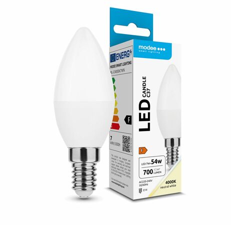 Modee E14 7W svíčka LED studená 4000K